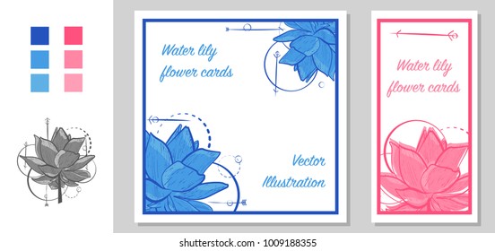 A set of cards with flowers.