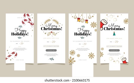 set of cards with flowers