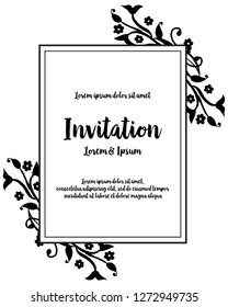 Set of cards with flowers leaves vector illustration