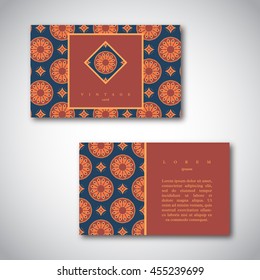 Set of cards, flyers, brochures, templates with hand drawn flower mandala pattern. Vintage decorative elements, oriental design. Indian, asian, arabic, islamic, ottoman motif.Vector illustration.