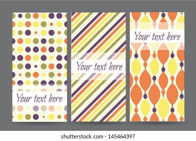 set of cards with geometric pattern