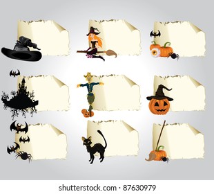 Set of cards halloween