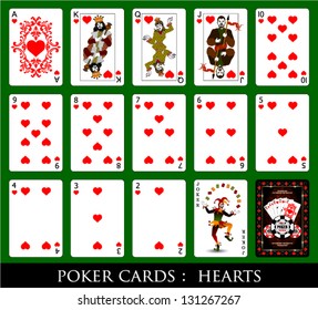 Set of Cards.All the Hearts.