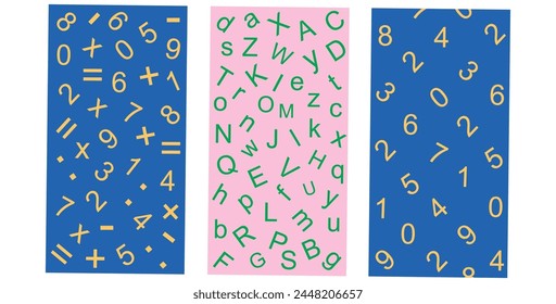 set of cards letter number, mathematics	