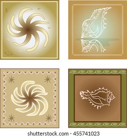 set of cards with marine issues