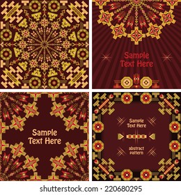 Set of cards. Modern card with abstract pattern. Geometric pattern     