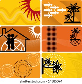 The set of cards Orange