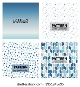 Set of cards, patterns at the background