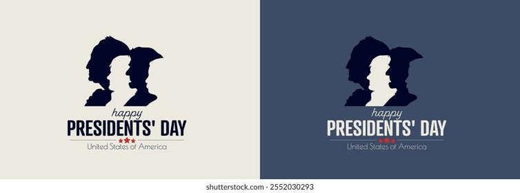 Conjunto de cartas para o Dia do Presidente. Design moderno.