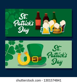 set cards of st patrick day