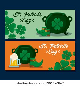 set cards of st patrick day