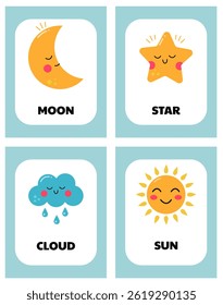 A set of cards for studying natural phenomena. Tasks for kindergarten. 