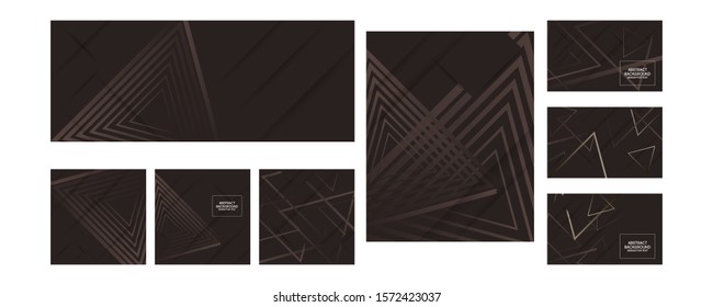 Set of cards in the style of abstract trend colors. Modern flyer or banner concept