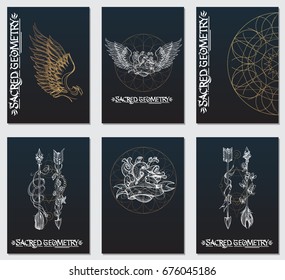 A set of cards with a style of boho. Posters for youth events, prints for clothes.