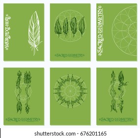 A set of cards with a style of boho. Posters for youth events, prints for clothes.