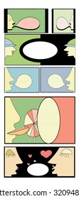  Set cards for the text with the image of face