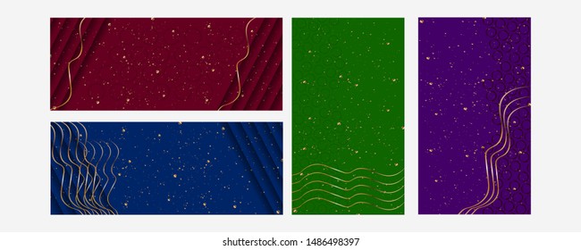 Set of cards with textures. Different colors, restrained colors in the style of minimalism, for text and logo