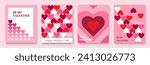 Set of cards for Valentine