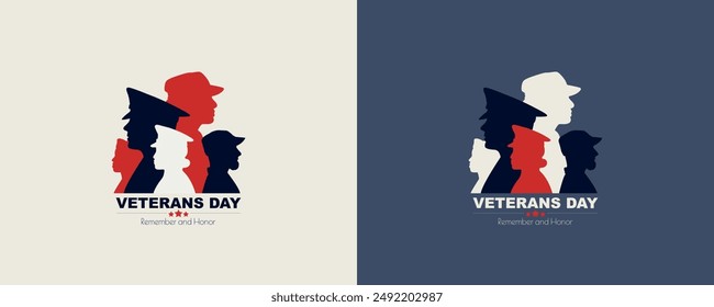 Set of cards for Veterans Day.