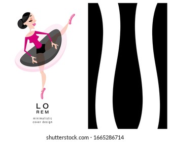 Set of cards. Woman and geometric pattern. Applicable for magazine covers, outdoor prints, ads and prints in the beauty industry.