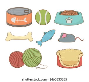 set of care pets accessories