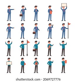 set of career man charaters bundle vector illustration design eps.10