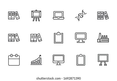 Set of career related vector line icons. Premium linear symbols pack. Vector illustration isolated on a white background. Web symbols for web sites and mobile app. Trendy design. 