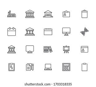 Set of career related vector line icons. Premium linear symbols pack. Vector illustration isolated on a white background. Web symbols for web sites and mobile app. Trendy design. 