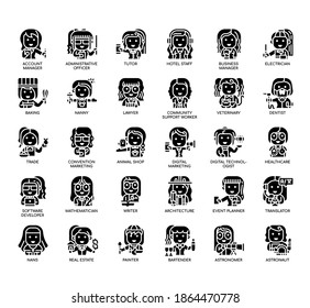 Set of career thin line and pixel perfect icons for any web and app project. 