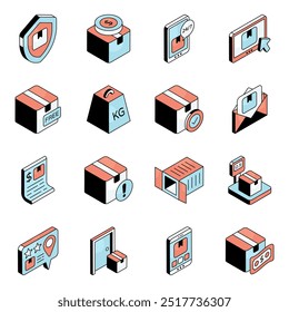 Conjunto de iconos planos de carga

