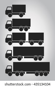 Set Of Cargo Truck