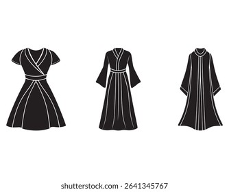 set of cargo vest sketch shirt sketch polo shirt sketch icon silhouette-vector illustration
