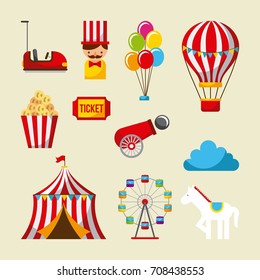 set carnival fun fair park amusement attraction