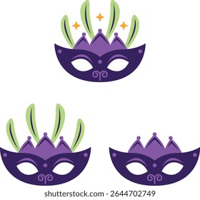 a set of carnival mask icons