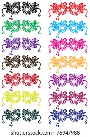 Set of carnival masks. Illustration