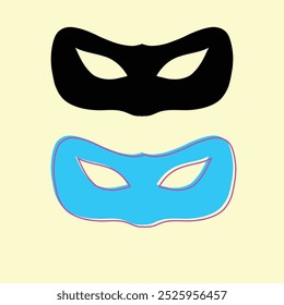 Set of carnival masks party  or parade and carnival mask icons