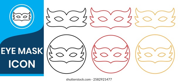 Set of carnival masks silhouettes. Simple black icons of masquerade masks, for party, parade and carnival, for Mardi Gras and Halloween. festive masks silhouette in black on a white background.