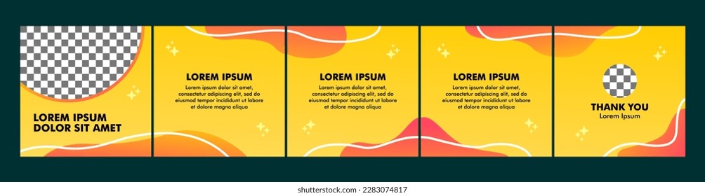 conjunto de plantillas de carrusel o microblog para publicaciones en redes sociales