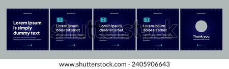 set of carousel or microblog templates for social media posts