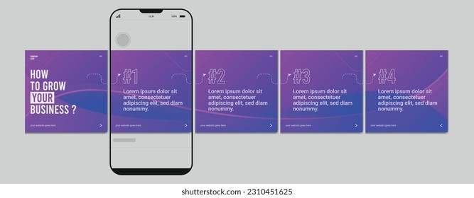 Set of Carousel Post, editable social media carousel post, modern and creative business carousel post template.