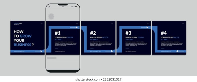 Set of Carousel Post, editable social media carousel post, modern and creative business carousel post template