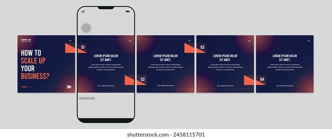 Set of Carousel Post, editable social media carousel post, modern and creative business carousel post template