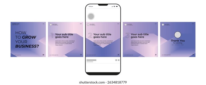 Set of Carousel Post, editable social media carousel post, modern and creative business carousel post template