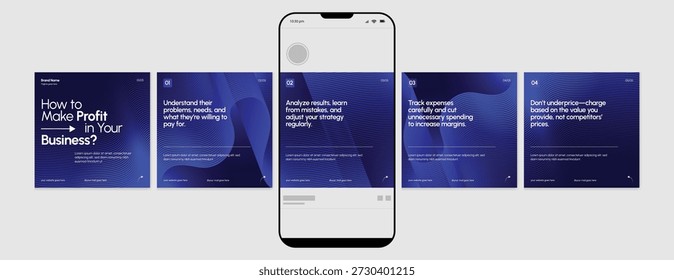 Set of Carousel Post, editable social media carousel post, modern and creative business carousel post