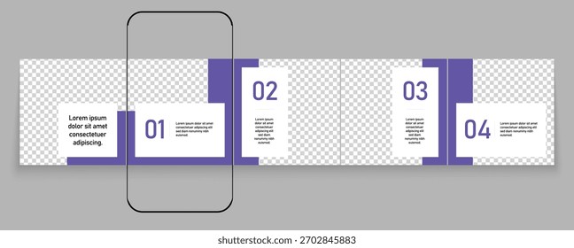 Set of carousel post, social media carousel template, modern and editable business carousel design template.
