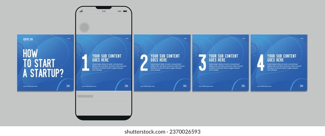 Set Of Carousel Post Template, Editable Carousel Post, social media carousel post for business