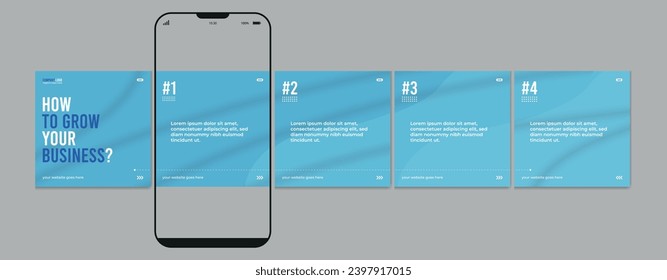 Set Of Carousel Post Template, Editable carousel post, social media carousel post for business
