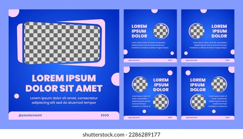 set of carousel template bundles for social media posts