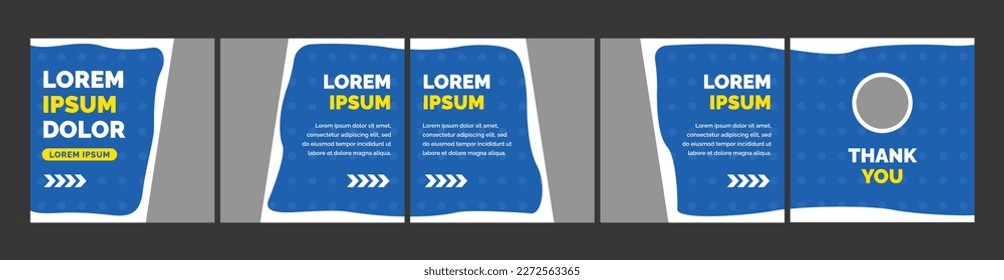 set of carousel templates for social media posts