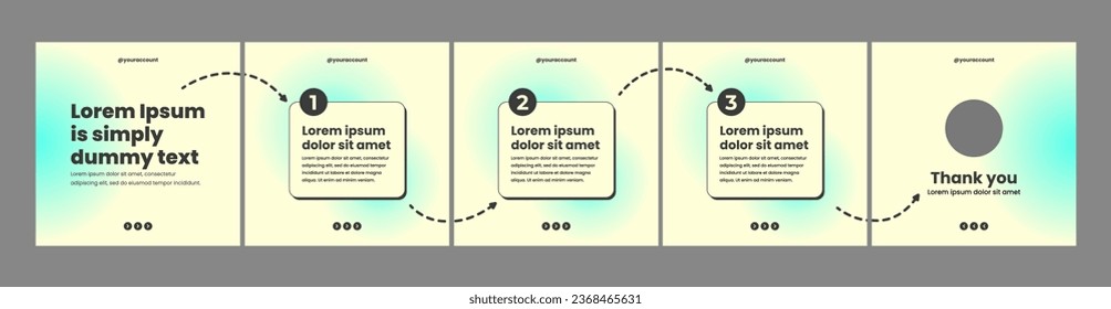 conjunto de plantillas de carrusel para publicaciones en medios sociales